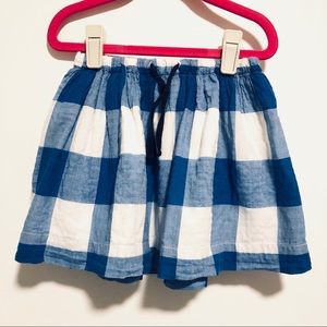 Adorable Crewcuts Blue Gingham Lined Skirt 4/5